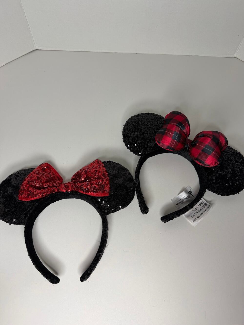 Disney Parks Minnie Mouse Head Bands (2) Sequin Ears EUC